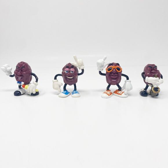 80s Vintage California Raisins Figurines Set of 4